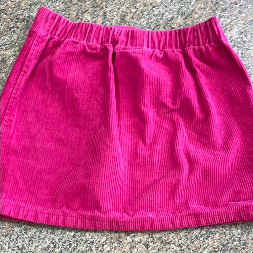 Isaac Mizrahi Pink Corduroy Button-Front Skirt - Picture 6 of 6